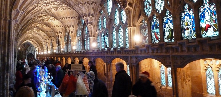 Gloucester Cathedral - market in the cloisters